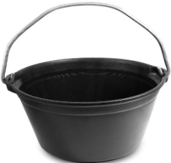[30] Balde de obra de 10 ltrs color negro con asa reforzada de 8 mm.