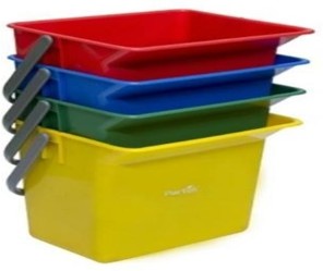 Balde de 6 ltrs para carro de limpieza color rojo, azul, amarillo y verde Marca CRP (VERDE)